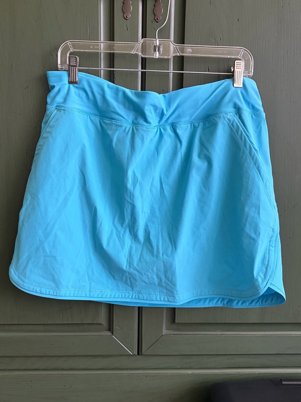 Lands' End Athletic swim Skort in Aqua Blue size 14p